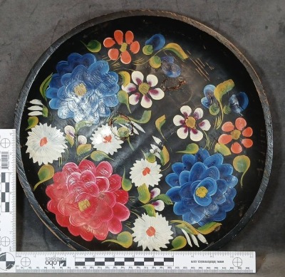 Painted Decorative Plates and Insert - 7