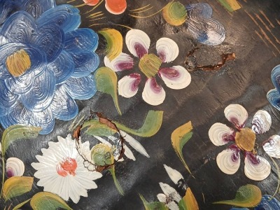 Painted Decorative Plates and Insert - 8