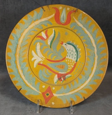 Painted Decorative Plates and Insert - 10