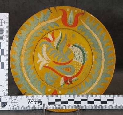 Painted Decorative Plates and Insert - 11