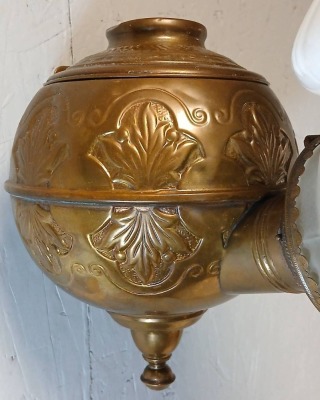 Angle Lamp Co. Wall Mount Oil Lamp With Shade - 2