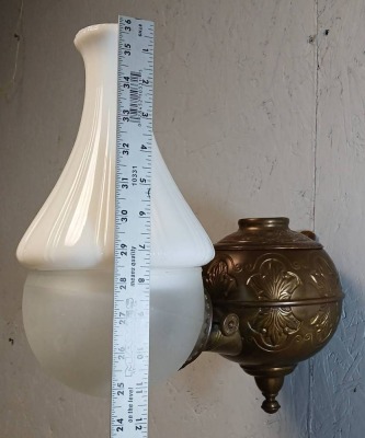 Angle Lamp Co. Wall Mount Oil Lamp With Shade - 7