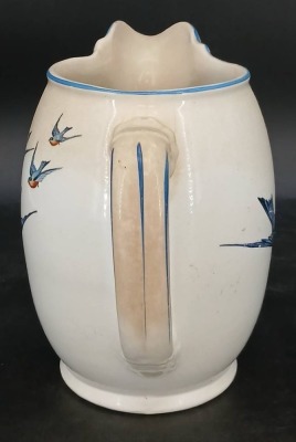 Buffalo Pottery Pitcher with Swallows - 4