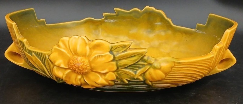 Roseville Pottery Peony 432-12" Rose Bowl