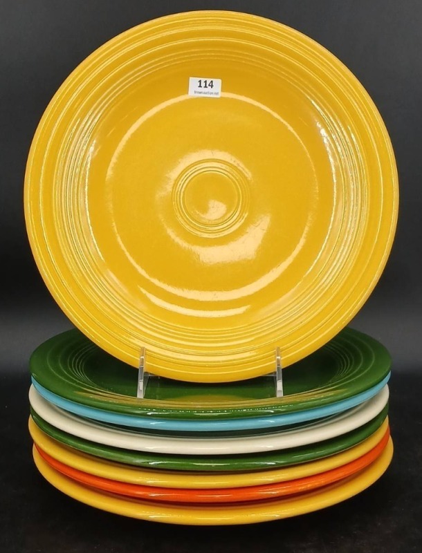 (8) Fiesta Plates, Assorted Colors