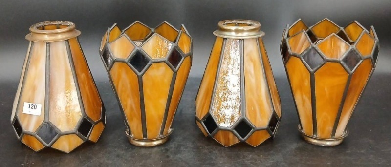 (4) Stained Glass Lamp Shades