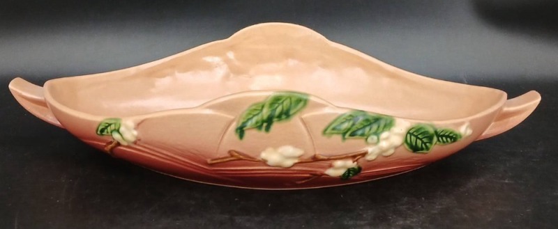 Roseville Pottery Snowberry Console Bowl