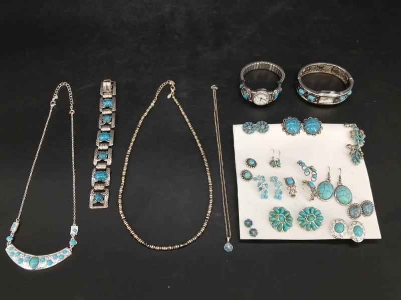 Turquoise Tone Jewelry and Watches