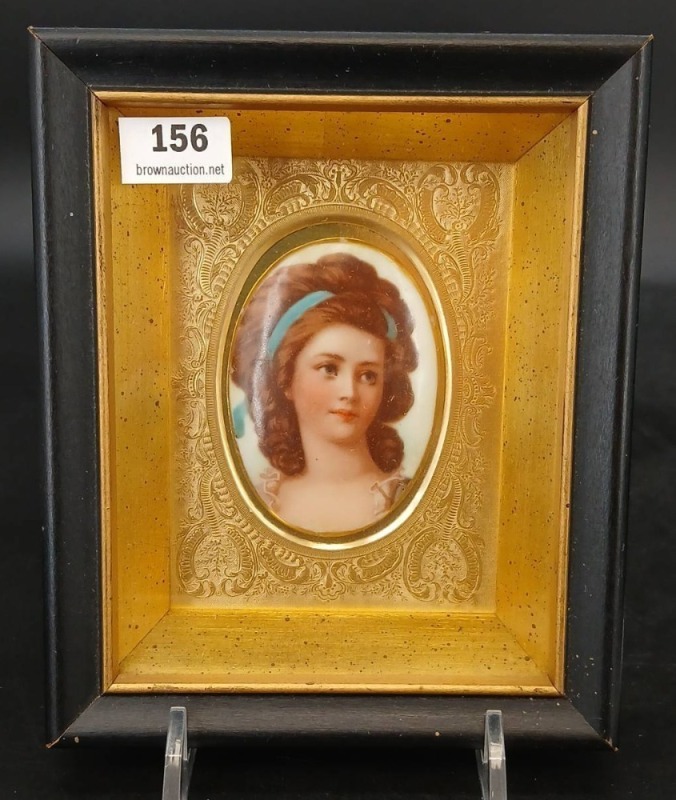 Framed Porcelain RSP Queen Potocka Plaque