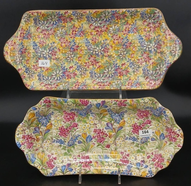 (2) Royal Winton Grimwades Chintz Handled Trays