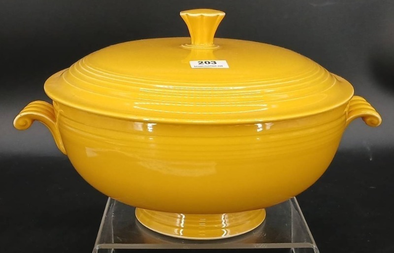 Fiesta Yellow Covered Casserole