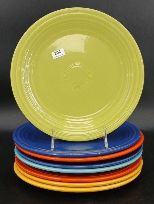(8) Fiesta Dinner Plates, Assorted Colors