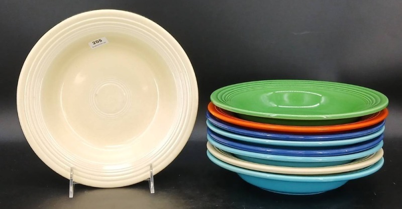 (9) Fiesta 8.5" Bowls, Assorted Colors