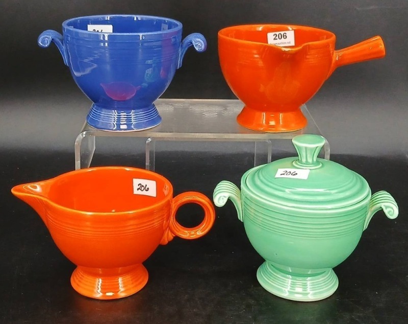 (4) Fiesta Creamer and Sugars, Assorted Colors