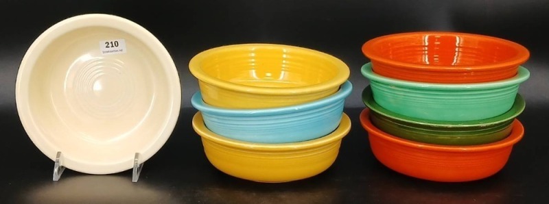 (8) Fiesta Fruit Bowls, Assorted Colors