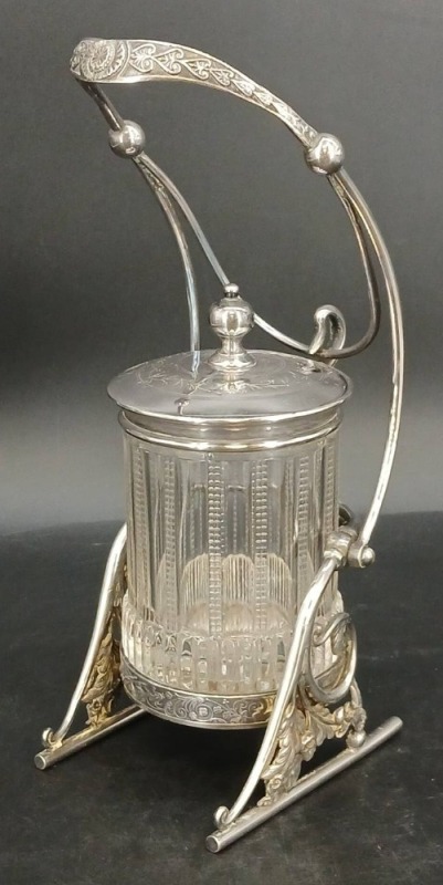 Ornate Wilcox Silver Plate Pickle Castor