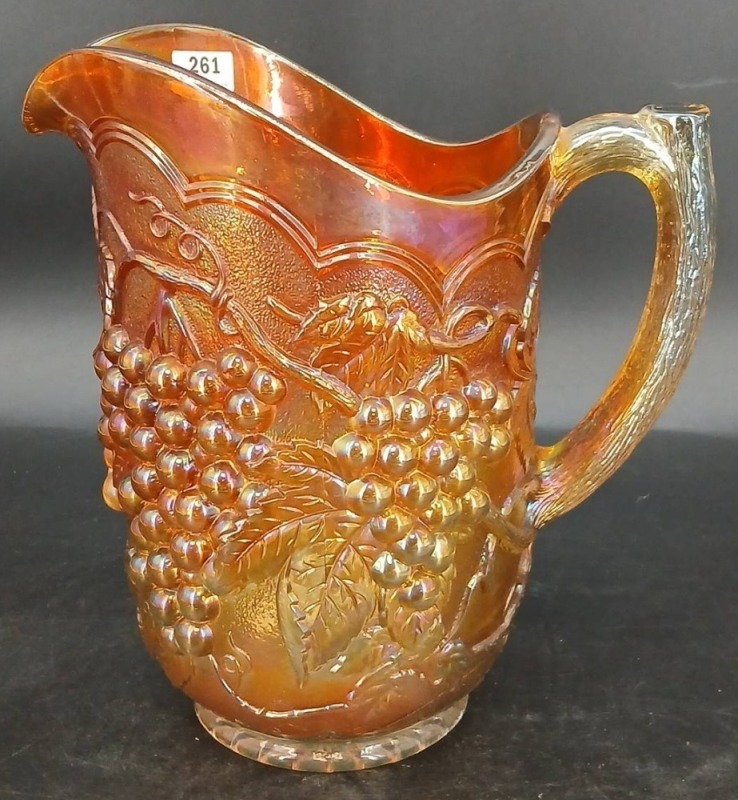 Imperial Carnival Glass Grape Pitcher