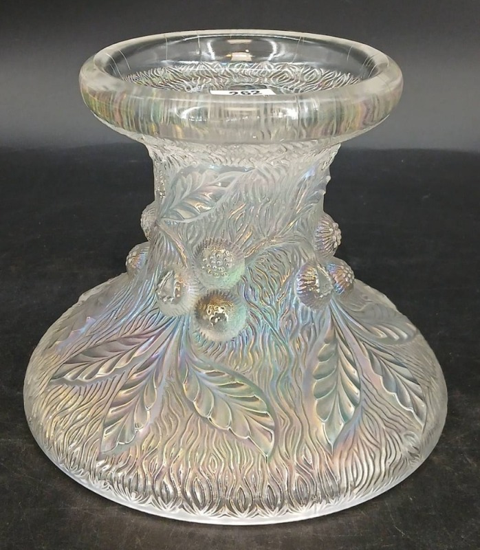 Northwood Acorn Burrs Carnival Glass Pedestal