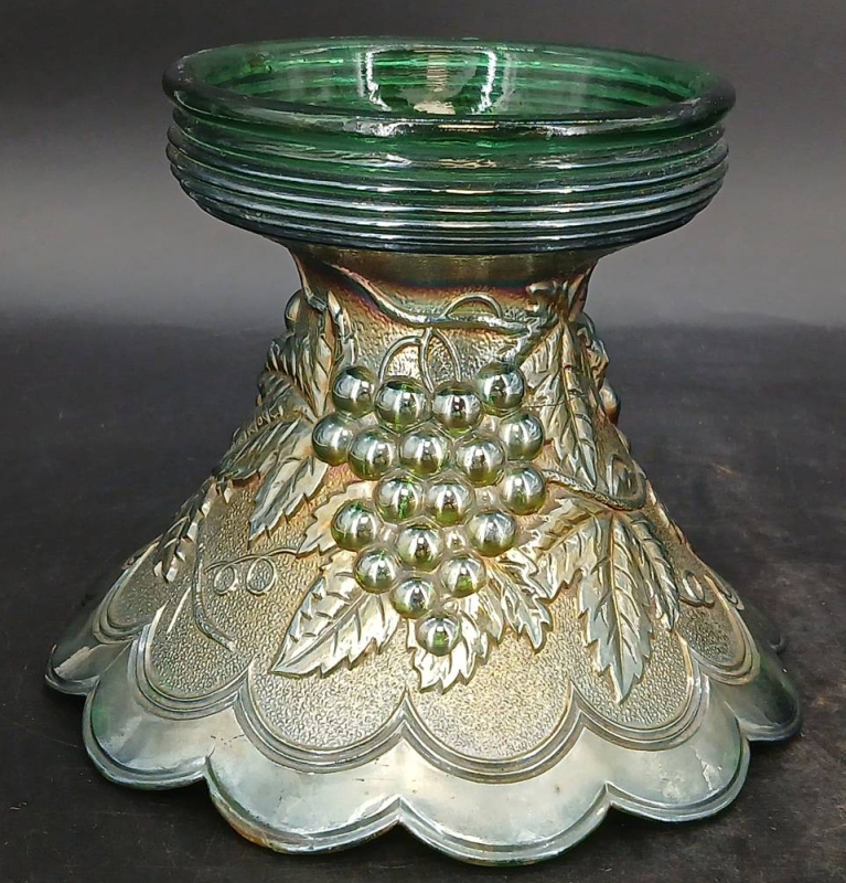 Imperial Carnival Glass Grape Pedestal