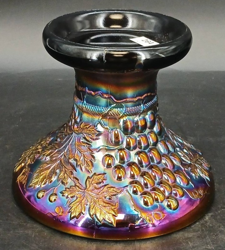 Northwood Carnival Glass Grape and Cable Pedestal