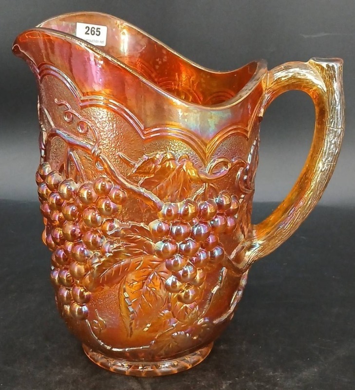 Imperial Carnival Glass Grape Pitcher