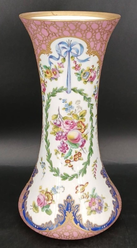 Hand-Painted Porcelain Floral Vase