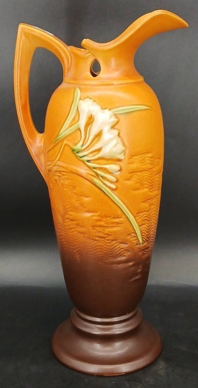Roseville Pottery Freesia Ewer Pitcher