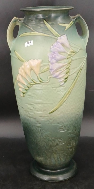 Roseville Pottry Freesia Floor Vase