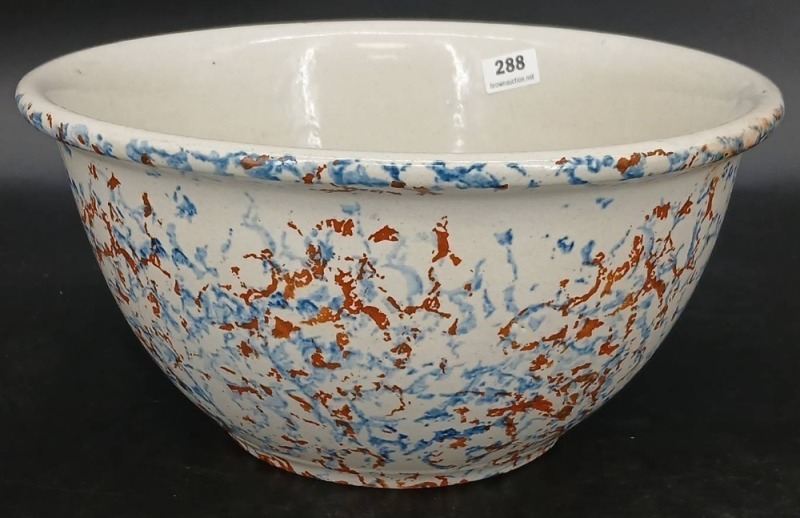 Stoneware Mixing Bowl with Spongeware Pattern
