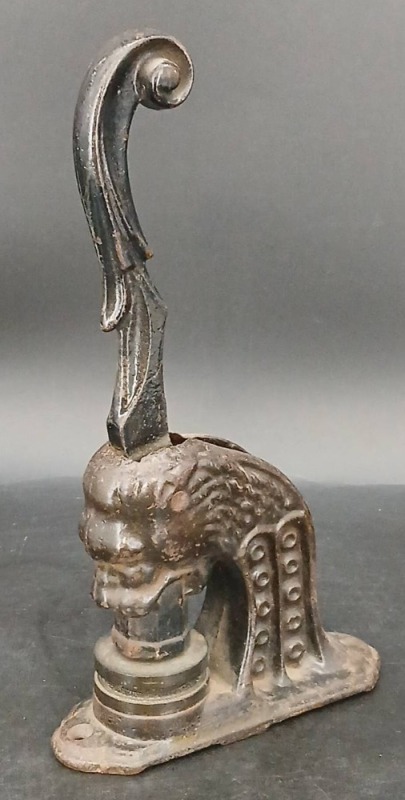 Cast Iron Notary Seal Embosser with Lion Head Motif
