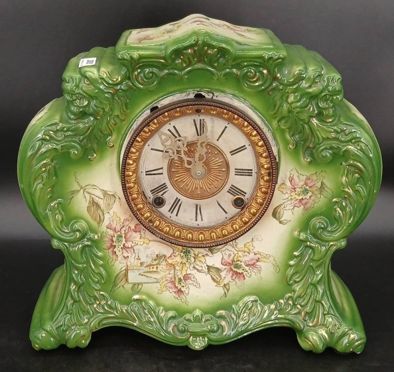 William Gilbert No. 411 Porcelain Mantel Clock