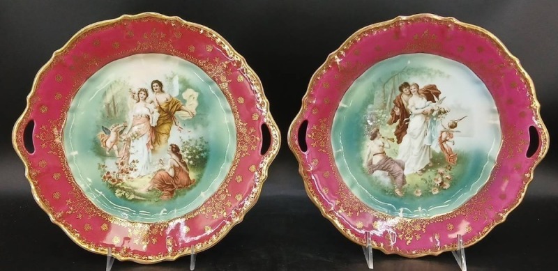 (2) C.T. (Carl Tielsch) Porcelain Cake Plates