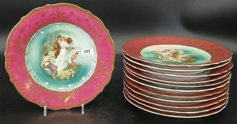 (12) C.T. (Carl Tielsch) Individual Cake Plates