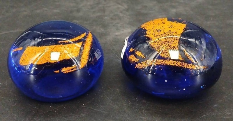 Cobalt Blue Art Glass Paperweights