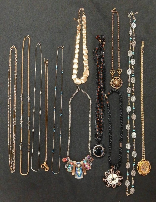 Costume Necklaces - signed Trifari, Corday, Mamselle, Etc.