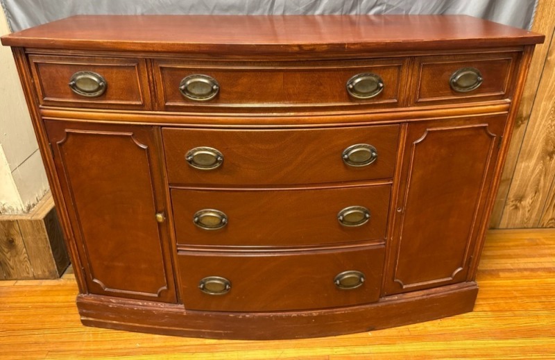 Mahogany Sideboard Buffet With Brass Pulls
