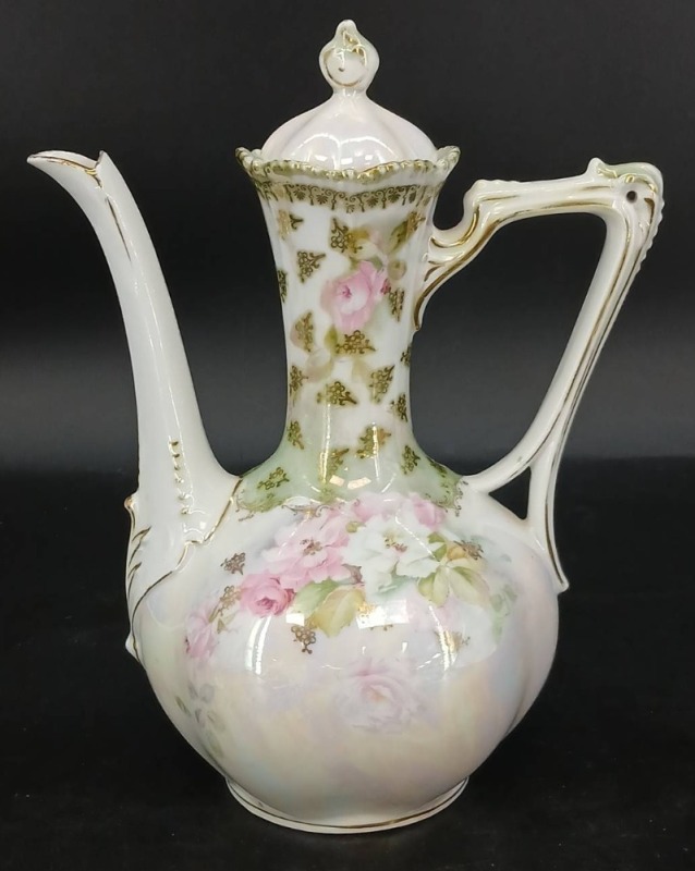RS Prussia Porcelain Coffee Pot, red mark