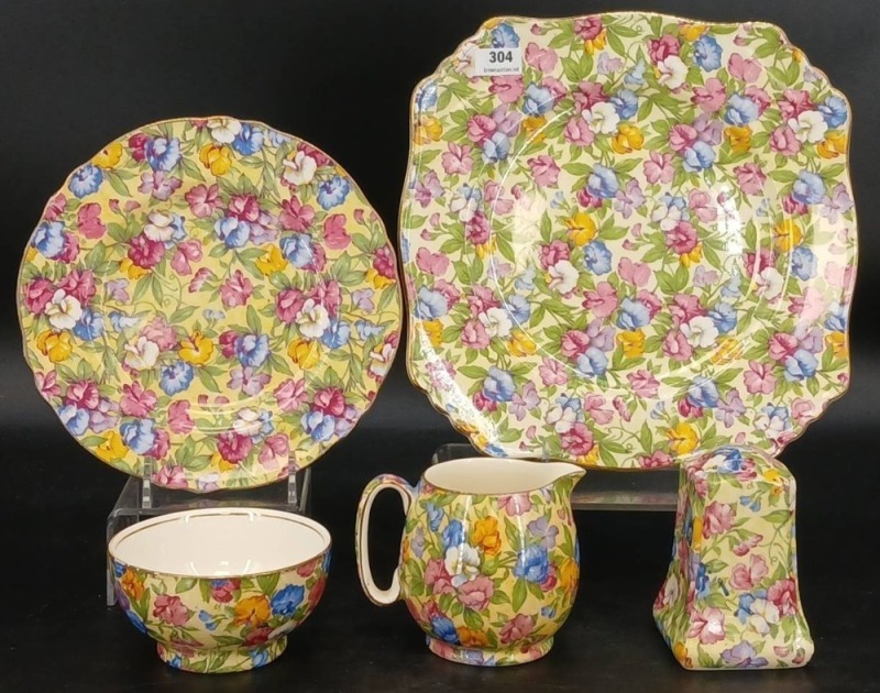 (5) Royal Winton Grimwades Sweet Pea Dishes