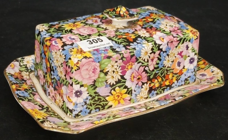 Royal Winton Grimwades Balmoral Chintz Butter Dish