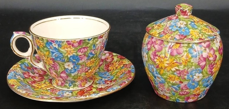 Royal Winton Joyce Lynn Chintz Tea Trio