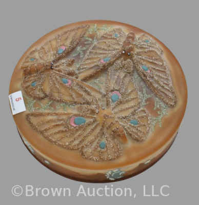 Fenton Art Glass 6.5" round dia. x 1.5"h cov. box