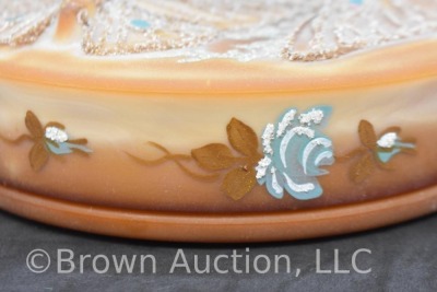 Fenton Art Glass 6.5" round dia. x 1.5"h cov. box - 9