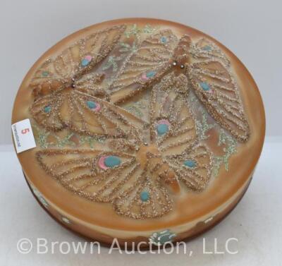 Fenton Art Glass 6.5" round dia. x 1.5"h cov. box - 12