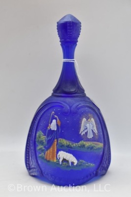 Fenton Art Glass LE 1999 hp Christmas plate with matching bell - 9