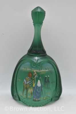 Fenton Art Glass LE 2000 hp Christmas plate with matching bell - 11
