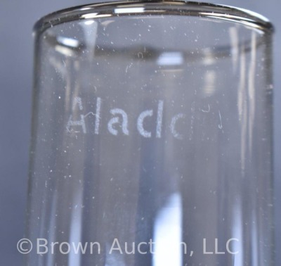 Aladden ivory alacite elec. kerosene lamp, tall Lincoln Drape base - 9
