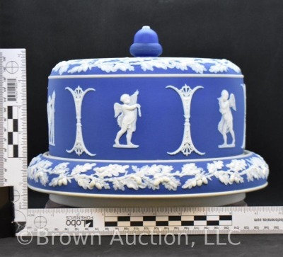 Wedgewood Jasperware cheese keeper or serving dome, blue - 12