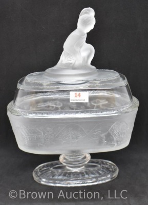 EAPG Westward Ho cov. compote and (12) goblets - 2