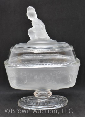 EAPG Westward Ho cov. compote and (12) goblets - 4