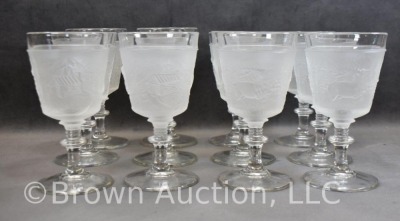 EAPG Westward Ho cov. compote and (12) goblets - 13